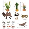 QuarenDen Desert Animals Set, Resin Insects Animals Figures, Model Trees Kit with Cactuses Figurines for Desktop Decoration, Kids School Projects Party Favors Birthday Presents