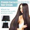 2024 Protein Correcting Hair Straightening Cream, Silk &Gloss Hair Straightening Cream for curly and frizzy or wavy Hair, Deep Nourishing Fast Smoothing Collagen Hair Straightener Cream (1pc)