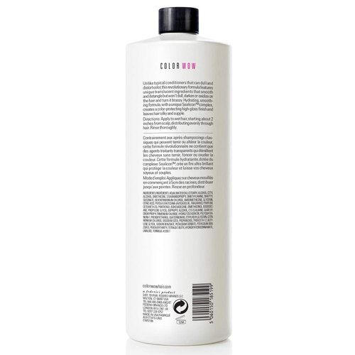 COLOR WOW Color Security Conditioner for Normal to Thick Hair, 32 fl oz – Rich hydration for thick, coarse, curly hair |Detangles, nourishes + adds shine with Avocado Oil| Color safe| Heat protection