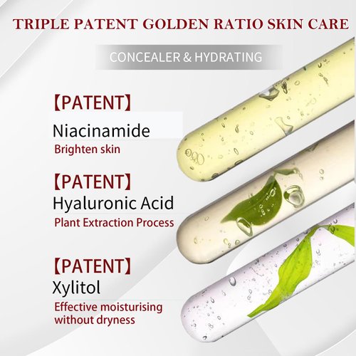 SKINAWAKE Hydrating boost foundation Primer With Hyaluronic Acid,Vitamin B5 For Sensitive Skin,Lightweight Coverage &Brighting,Universal Tint,Moisturizing,Non-Comedogenic,1.23oz