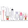 30 Pieces Empty Lip Gloss Tubes Tool Set, Include 25 Pencil Ice Cream Lollipop Bottle Candy Shaped Empty Lip Gloss Bottle Refillable Lip Balm Containers and 5 Plastic Funnels for Women Girls DIY