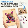 Wooden Puzzles for Adults(100 Pieces) French Bulldog Puzzle, Irregular Wood Puzzles Adult, Unique Dog Shaped Wooden Puzzle, Christmas Puzzle Gifts for Seniors DIY Puzzle Lovers