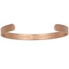 Earth Therapy Minimalist Matte Copper Magnetic Cuff Bracelet For Men and Women - Adjustable - Ultra Strength