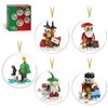 Christmas Tree Ornaments Building Blocks Compatible with Lego Christmas, 2024 Christmas Decorations Ball Toys Included Santa Reindeer Nutcracker Gnome Penguin, Xmas Ornaments for Indoor Outdoor 5packs