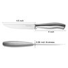 isheTao Steak Knife Set of 6, 4.5 inches Dishwasher Safe High Carbon Stainless Steel Knives, Silver