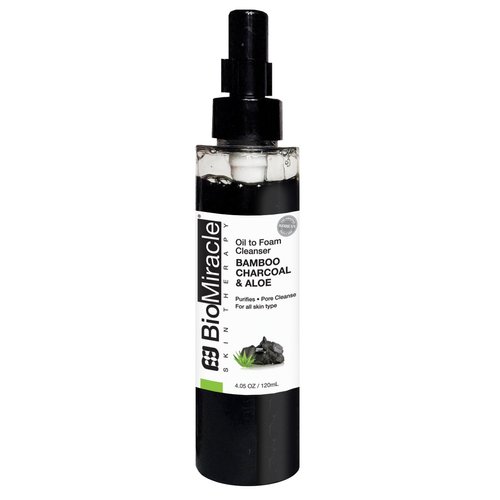 Biomiracle Black Oil to Foam Cleanser | Removes Makeup & Impurities | Deep Cleans Clogged Pores (4 oz)