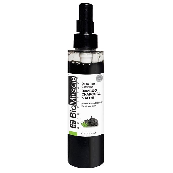 Biomiracle Black Oil to Foam Cleanser | Removes Makeup & Impurities | Deep Cleans Clogged Pores (4 oz)