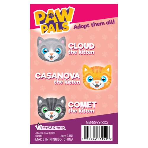 Westminster, Inc. Cloud the Kitten - Cute, Cuddly, Plush Battery Operated Cat Toy Walks, Wiggles, and Meows with Sound