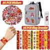 YYMYMGJ 86PCS Fire Truck Party Favors 36PCS Fire Truck Slap Bracelets 50PCS Kids Fire Truck Stickers Firefighter Snap Bracelet for Kids Fire Truck Birthday Decorations Classroom Rewards Prizes