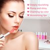 Sea-Maid Plumping Lip Gloss, Hydrating Lip Gloss Tinted Lip Balm, Big Brush Head Glitter Shine, Long Lasting Nourishing Non-sticky Fresh Texture, Black