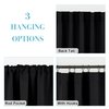 RYB HOME Bedroom Blackout Curtains - Small Window Treatment Set Energy Saving Thermal Insulated Drapes for Living Room/Nursery/Kitchen, 42-inch Wide x 45-inch Long, Black, 2 Panels