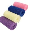 4 Pack Bath Sponge Net, Exfoliating Body Scrubber，Back Scrubber for Shower,Body Scrubber Exfoliator to Enjoy Shower（Pink&Blue&Purple&Beige)