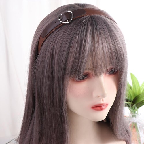 zaoalife 2pcs PU Leather Buckle Headband Punk Headband,Cute Womens Headbands Fashion Headbands Gothic Leather Headband