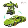 ODIPON Car Building Blocks Toys for Kids Adult 2 in 1 Transform into Robot Building Kit Pull Back Sports Race Cool Car Technical Model Set for Boys Girls Age 6+ (721 Pieces
