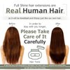 Full Shine Clip in Hair Extensions Ash Brown Highlights Platinum Blonde 14 Inch Full Head Clip in Hair Extensions 8Pcs/120G Pu Weft Real Human Hair Clip in Extensions Seamless Human Hair