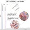 BQAN 5pc Nail Art Brushes Nail Ombre Brush Nail Design Painting Brushes UV Gel Nail Brush Professional Nail Art Design Brushes set