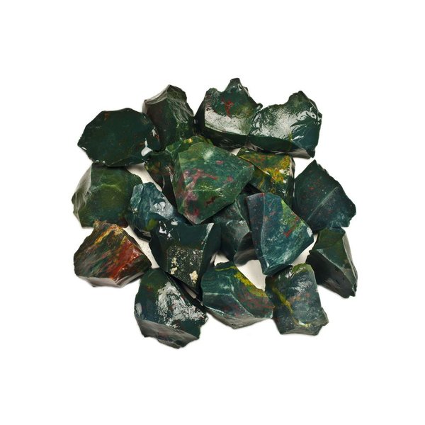 Hypnotic Gems Materials: 1 lb Natural Bloodstone from Asia - Rough Bulk Raw Natural Crystals for Cabbing, Tumbling, Lapidary, Polishing, Wire Wrapping, Wicca & Reiki Crystal Healing