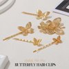 BARTOSI Gold Butterfly Hair Clips Small Butterfly Hair Accessories for Women (Pack of 5)