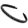 salbsever Black Rhinestone Headband Glitter Crystal Headbands Non-Slip Rhinestone Headbands Black Narrow Bling Hair Band for Women Gifts