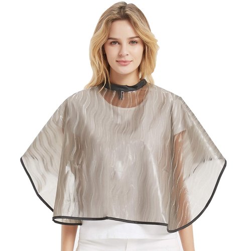 Short Makeup Comb Out Cape Bib, Salon Hair Dye, Shampoo, Chemical Capes Waterproof