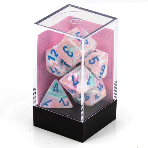 Chessex Festive Polyhedral Pop Art - Blue 7-Die Set, (Model: CHX27544)