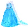 Party Chili Princess Costumes Birthday Party Dress Up for Little Girls with Wig,Crown,Mace,Gloves Accessories 4T 5T (120cm)