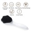 Silicone Face Scrubber Exfoliating Brush, Beomeen 2 Pack Manual Handheld Facial Cleansing Brush Blackhead Scrubber, Soft Bristles Waterproof for Face Skincare (Black White)