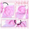 2Pcs Breast Cancer Awareness Cheerleader Bow Ponytail Holders Elastic Hair Tie for Cheerleaders Pink Ribbon Hair Bow for Women Hair Accessories for Breast Cancer Month