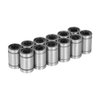 12 Pcs LM8UU Linear Ball Bearings, 8mm Bore Dia, 15mm OD, 24mm Length with Double Side Rubber Seal Great for CNC, 3D Printer
