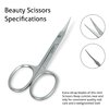 Eagerbeauty Cuticle Scissors- Stainless Steel Curved Blade Small Scissors for Trimming the Fingernails, Toenails, Eyebrow, Eyelash, Dry Skin – Nail Scissors(B)