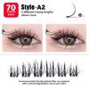 Spiky Lash Clusters Thin Invisible Band Eyelash Extension D Curl Russian Volume Clusters Mixed Clear Band Manga Individual Lashes Reusable DIY False Eyelashes Happy Heartbeat(Black A2-D)