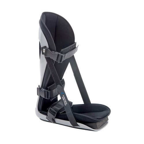 United Ortho USA12033 Plantar Fasciitis Adjustable Leg Support Brace Fits Right or Left Foot for Soreness Relief, Foot Pain and Stretching, Small, Black