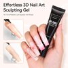 Makartt 3D Gel - Nail Art Sculpting Gel Nail Glue 15g No Wipe Clear Gel Polish for Nail Designs Fall Winter DIY Nail Art for Drawing, Molding, Sculpture and Christmas Decoration