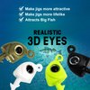 Reaction Tackle Tungsten Swimbait Jig Heads - 3D Realistic Eyes Attract Bass and More- Swim Bait Jig Head for use with Freshwater or Saltwater Fishing (5-Pack) - 1/4oz - White