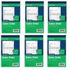 Adams Sales Order Books, 2-Part, Carbonless, White/Canary, 4-3/16 x 7-3/16 Inches, 50 Sets per Book, 6 Books