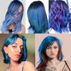 Blue Hair Color Wax, Natural Hairstyle Wax 4.23 oz, Temporary Hairstyle Cream for Party, Cosplay, Halloween, Daily use, Date, Clubbing (Blue)