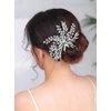 Rumtock Silver Rhinestones Crystal Beads Hair Clip for Women Girls Wedding Bridal Branch Hair Piece Handmade Hair Accessories (Silver)