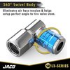 JACO Lightning Bike Tire Air Chuck (L3-Series) | Presta & Schrader Valves | Open Flow, 1/4" F-NPT (2 Pack)