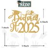 Doctored It 2025 Cake Topper, It's Dr Actually, Happy Doctoral Degree Cake Decorations, Congrats Dr, Class of 2025 Doctorate Graduation Party Decorations Gold Glitter