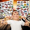 110 PCS Race Car Temporary Tattoos Sticker Racing Pit Crew Checkered Flag Race Car Birthday Party Decorations Favors Supplies Gifts Boys Girls Cute Fake Tattoo School Prizes Carnival Theme