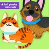KRAFUN Easy Sewing Kit for Beginner Kids Arts & Crafts, 8 Easy DIY Projects of Stuffed Animal Dolls of Puppies & Kittens, Dogs and Cats, Instructions & Felt, Gift for Girls, Boys, Learn to Sew