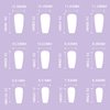Aksod Colorful Press on Nails Matte Long Coffin Fake Nails Desinged Pink Artificial Flower False Nails Full Cover Rustic Ballerina Nails Tips for Women and Girls 24Pcs (C)