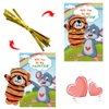 Valentines Day Cards for Kids, 16 Packs Animal Finger Puppet with Valentines Day Card, Plush Finger Puppet Valentines Sets for Kids Classroom Exchange Prizes, Valentine’s Greeting Cards
