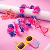 JOYIN 12 Pieces Luau Party Glasses and 12 Pieces Hawaiian Leis, Flowers Leis Garlands Novelty Sunglasses, Tropical Birthday Summer Beach Party Decoration Supplies