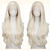 Lady Miranda 26 Inch 13×3 Platinum Blonde Wig Synthetic Lace Front Wig HD Lace Front Wigs 180% Density Synthetic Lace Front Wigs Pre Plucked Natural Blonde Lace Front Wigs Synthetic Hair For Women