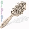 Detangler Brush For Women, Men & Kids - Anti-Static Detangle Hair Brush - Vented brush with 360° Flex Gently Removes Knots, Dry and Wet Brush Detangling Brush For Thick, Fine, Natural & Curly Hair