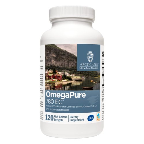 XYMOGEN OmegaPure 780 EC - Alaskan IFOS Five-Star Certified Omega 3 Fish Oil - EPA DHA Fish Oil Supplement- Supports Joint Health, Cardiovascular and Brain Health (120 Enteric-Coated Softgels)