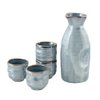 Japanese 5 pc Sake Set Lt Blue