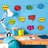 Super Hero Bulletin Board Cutouts 75 Pack Comic Superhero Classroom Party Decorations 25 Unique Designs Cardboard Cutouts for Kids School Wall Names Poster Decor