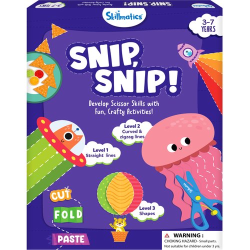 Skillmatics Art & Craft Activity Kit - Snip, Snip, Develop Scissor Skills, Child Safe, TikTok Viral Sensation, Stocking Stuffers, Craft Kits, Gifts for Ages 3, 4, 5, 6, 7